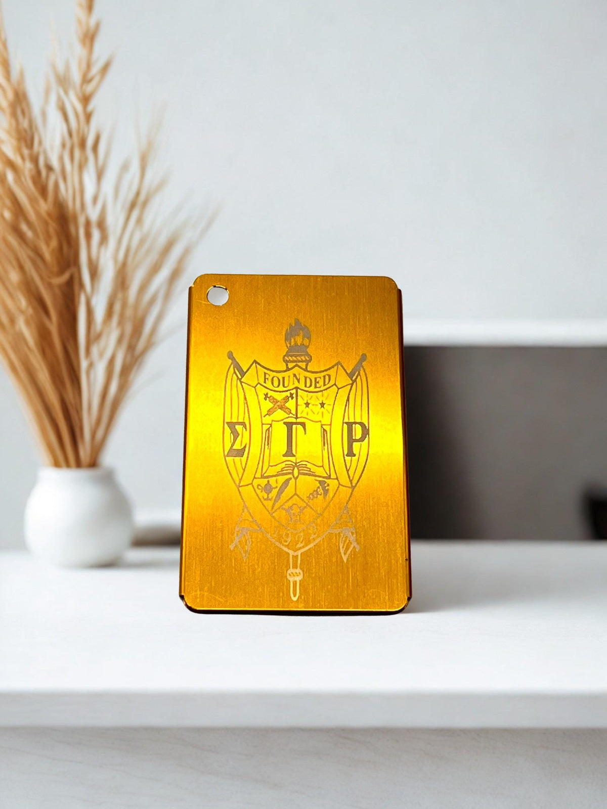 Sigma Gamma Rho Metal Luggage Tag
