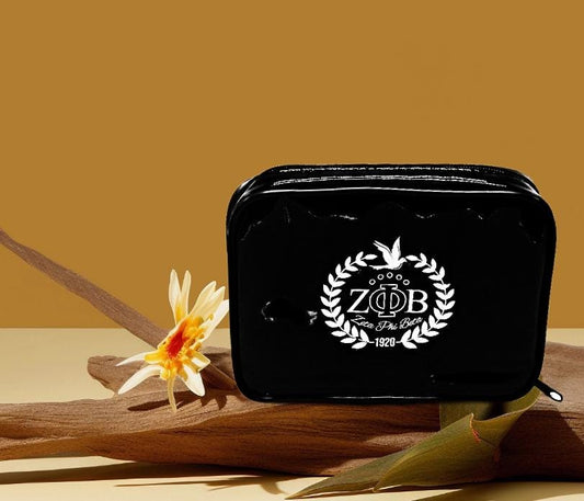 Zeta Phi Beta Vinyl Travel Makeup Jewelry Bag