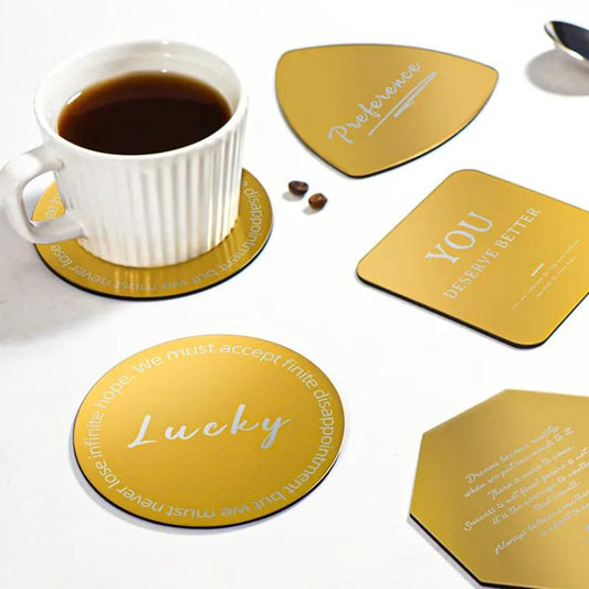 Waterproof Non-slip Coasters Stainless Steel Cup mat cup pad for Tabletop Protection 6X/6PCS