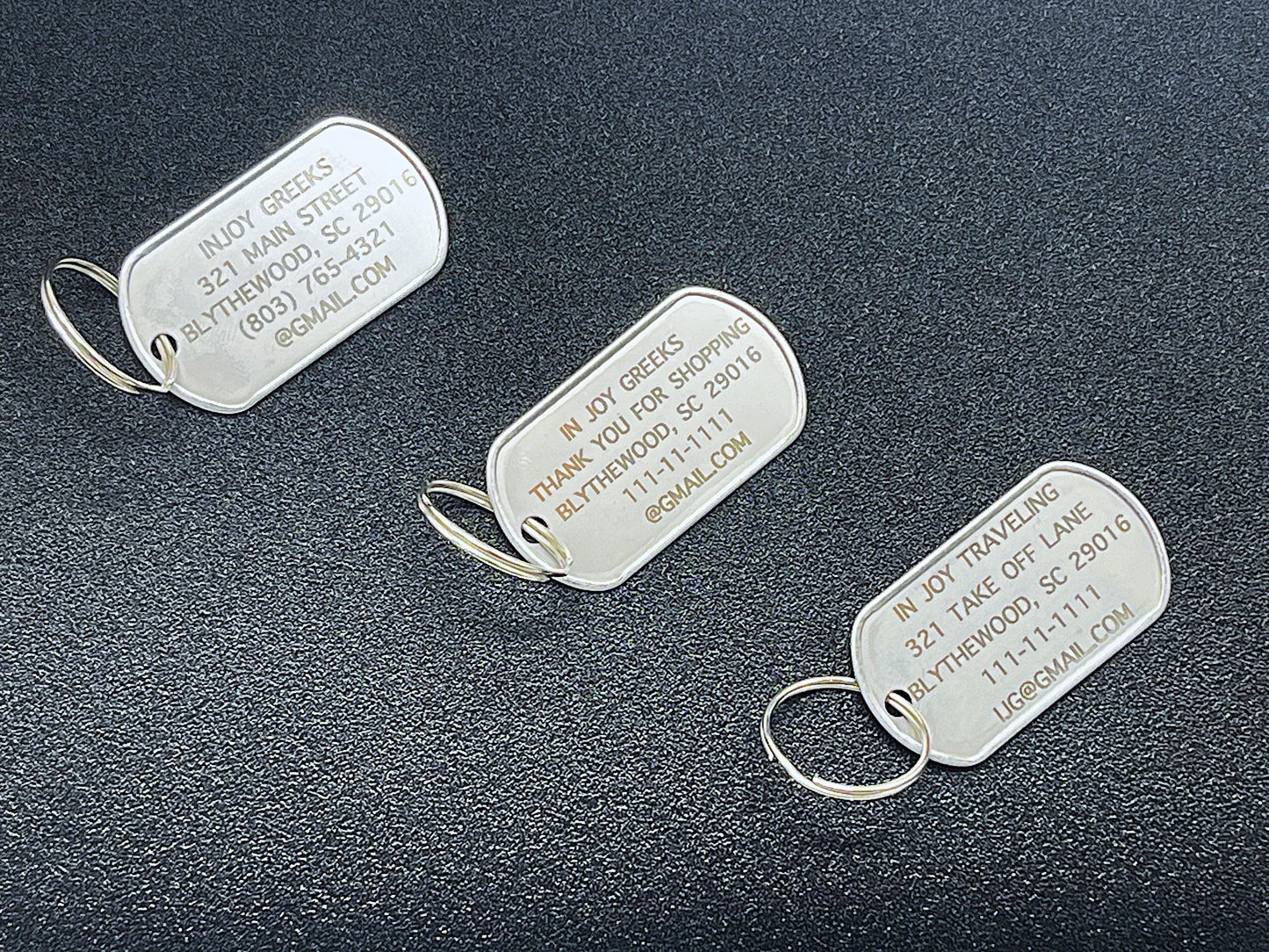 Custom Laser Luggage Tags
