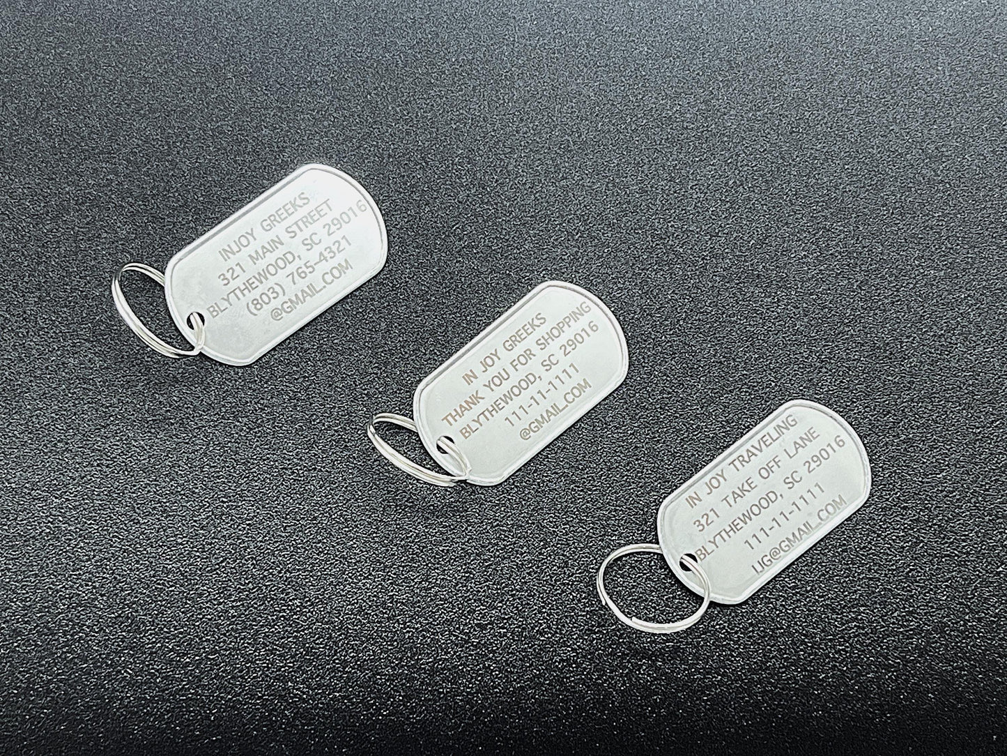 Custom Laser Luggage Tags