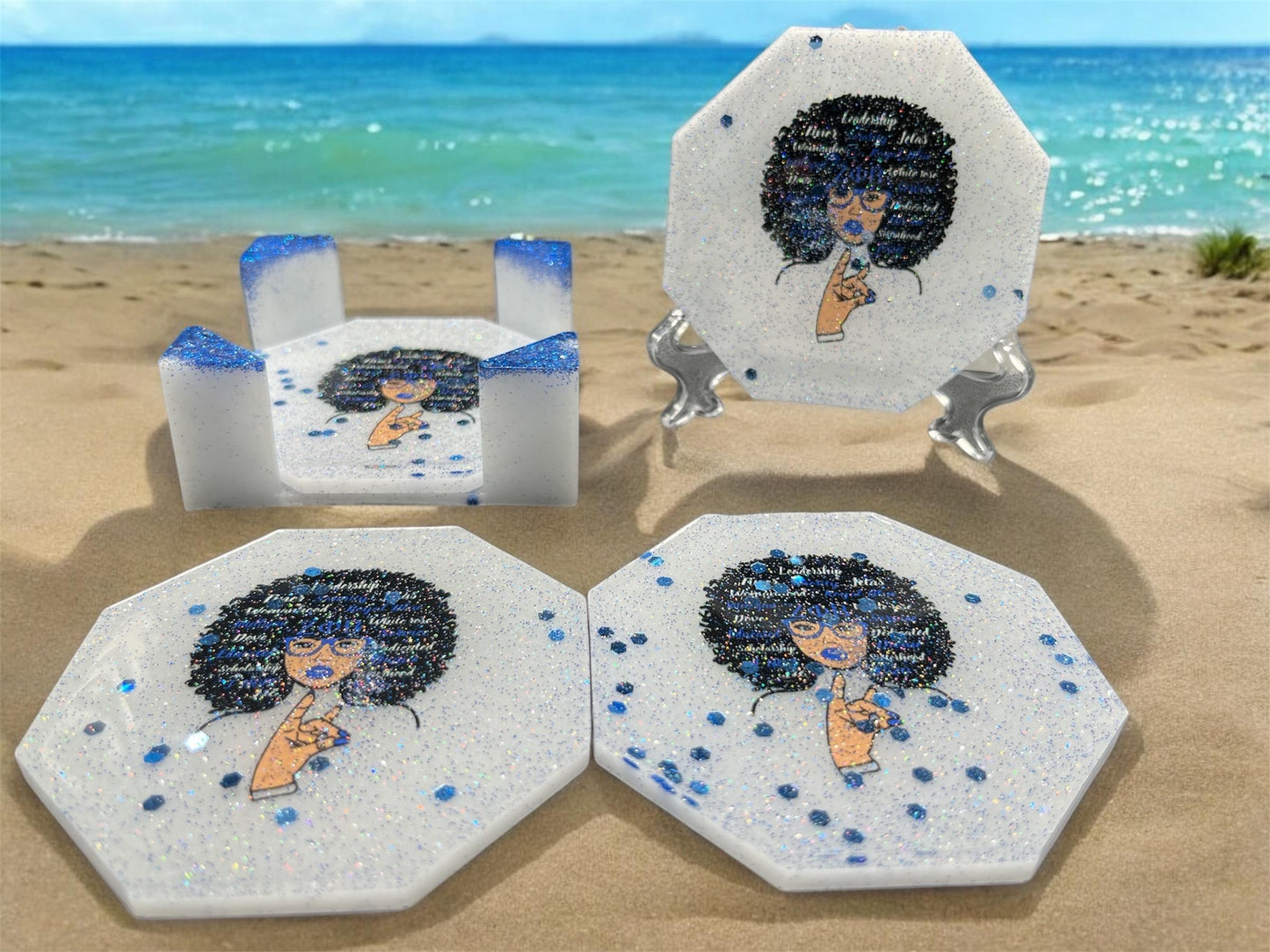 Zeta Woman Coaster Resin