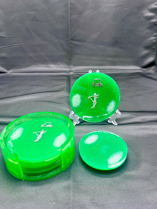 Golf lovers inspired coaster.