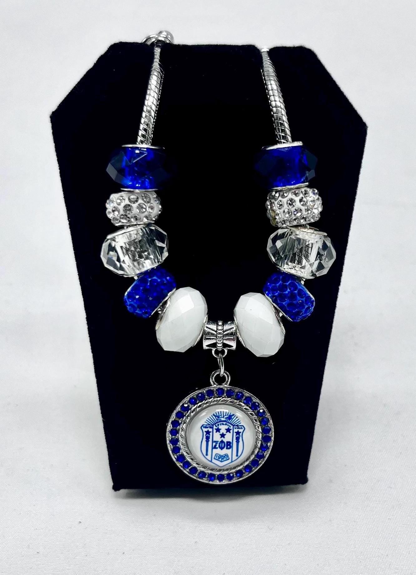 Zeta Phi Beta Shield Charm Bracelet