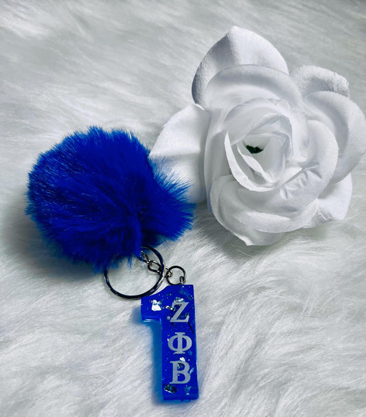 Line Number Keychain/Sorority