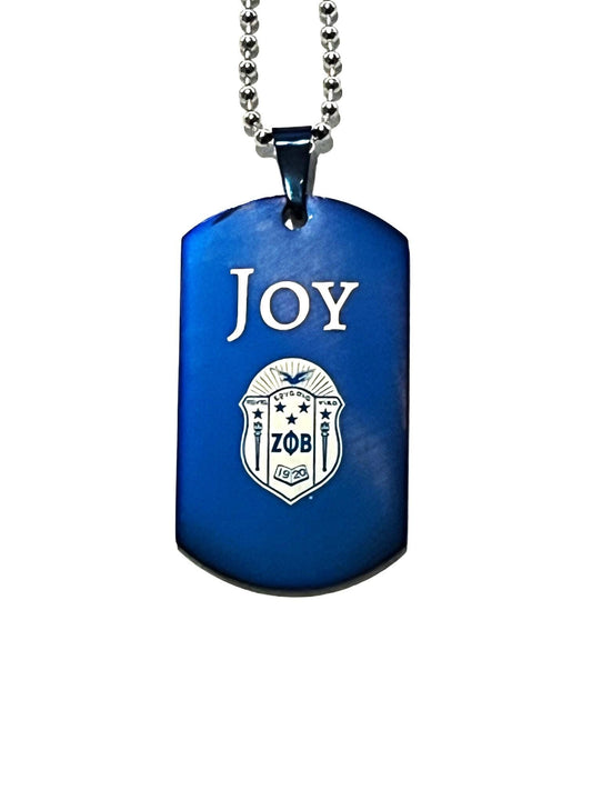 Zeta Phi Beta ID Necklace, Personalized and Custom