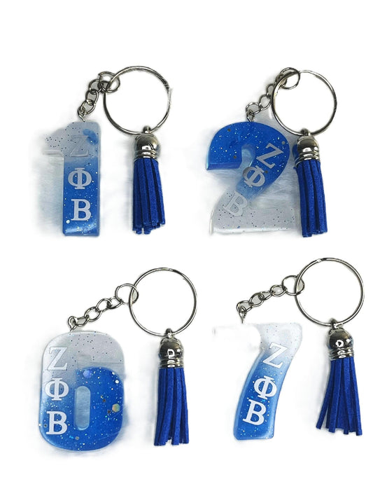 Line Number Keychain/Sorority