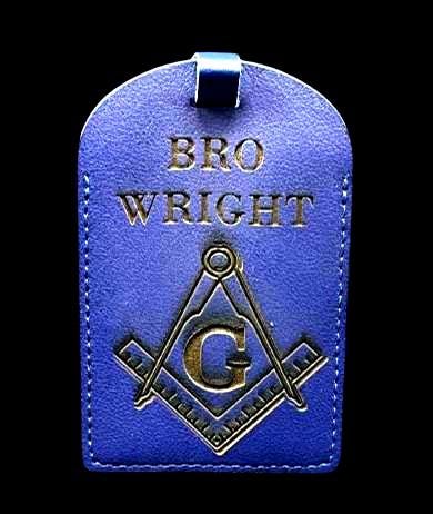 Masonic Laser Luggage Tag