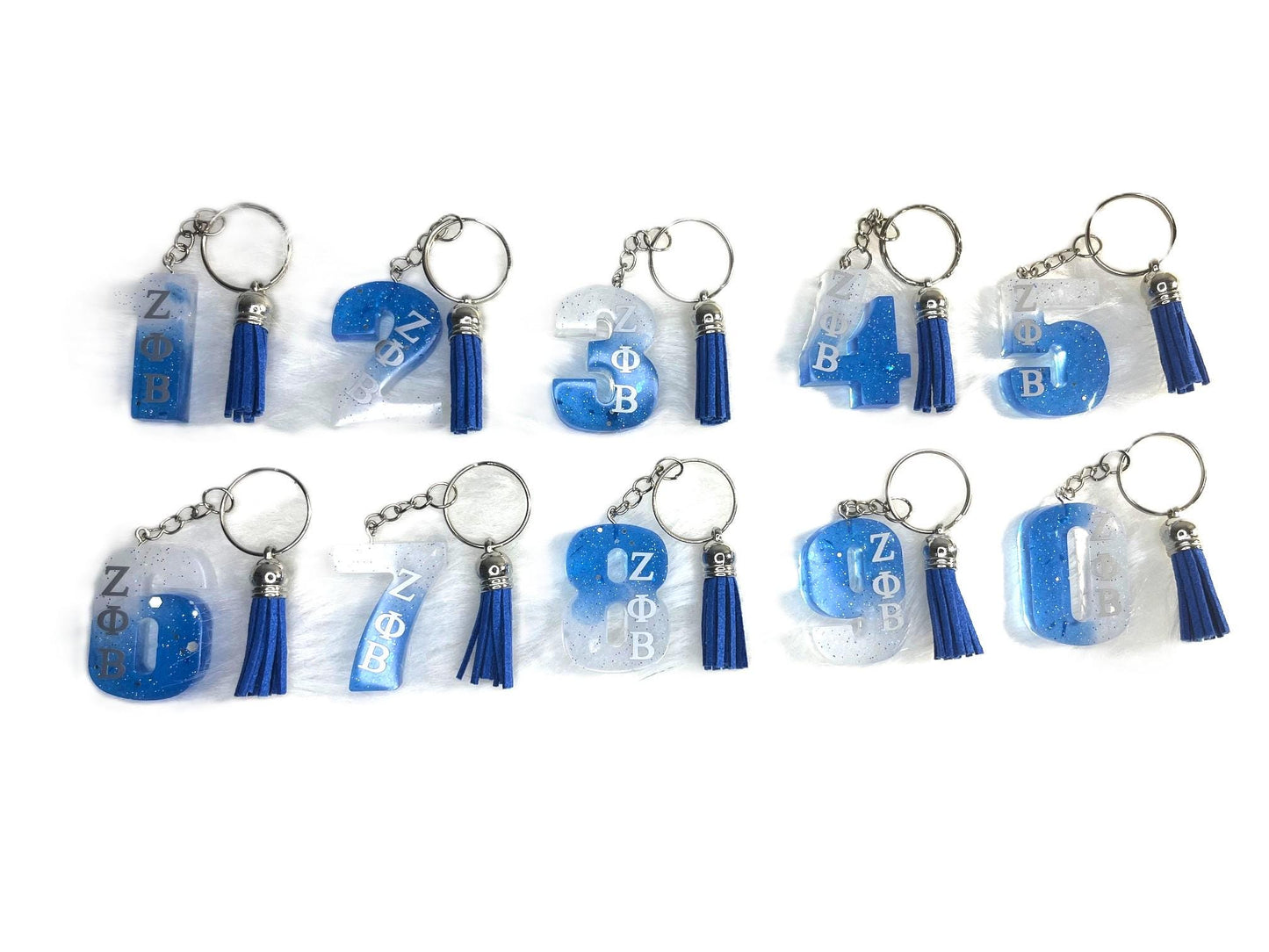 Line Number Keychain/Sorority