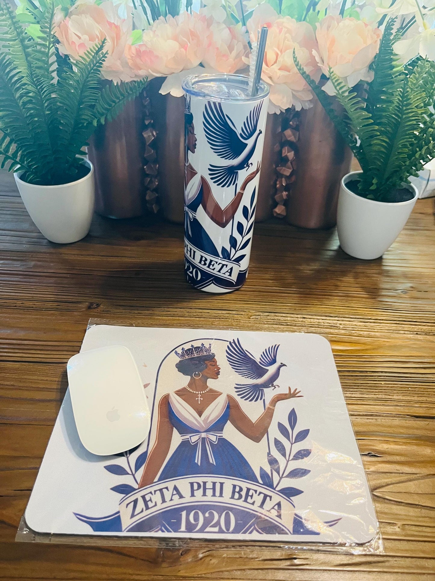 Zeta Phi Beta Mouse Pad & Tumbler