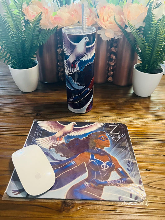 Zeta Phi Beta Mouse Pad and Tumbler
