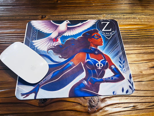 Zeta Phi Beta Superhero Mouse Pad
