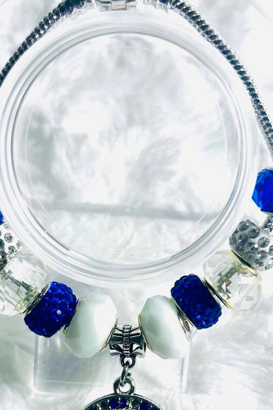Zeta Phi Beta Shield Charm Bracelet