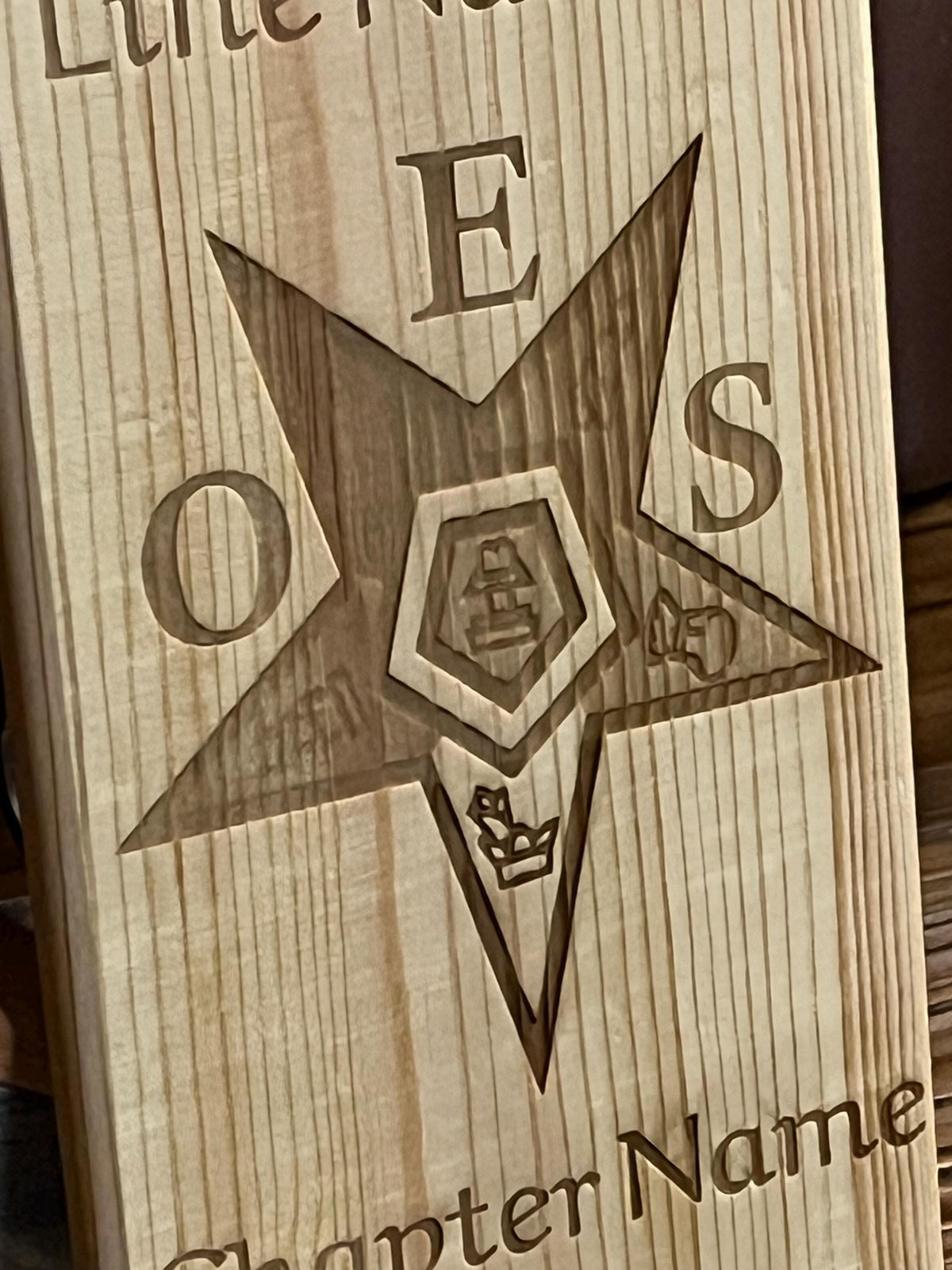 Order of the Eastern Star (OES) Custom Wooden Paddle