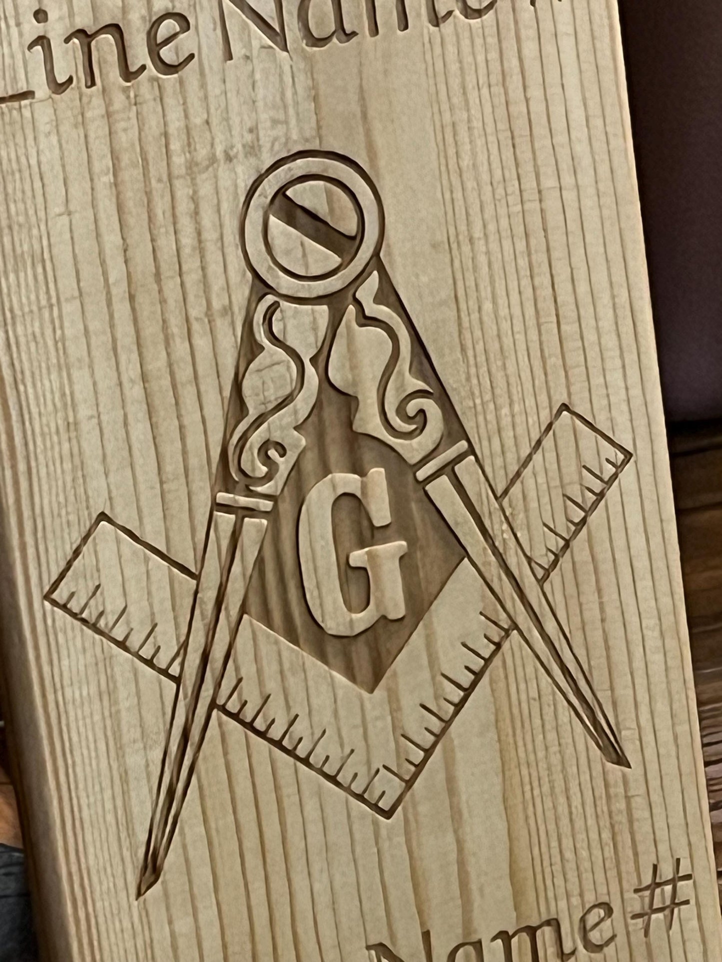 Masonic Mason Custom Wooden Paddle