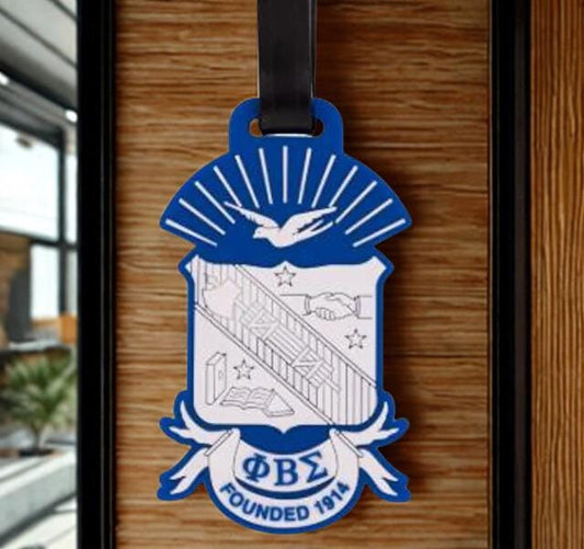 Phi Beta Sigma Crest Luggage Tag: Traveling Accessory