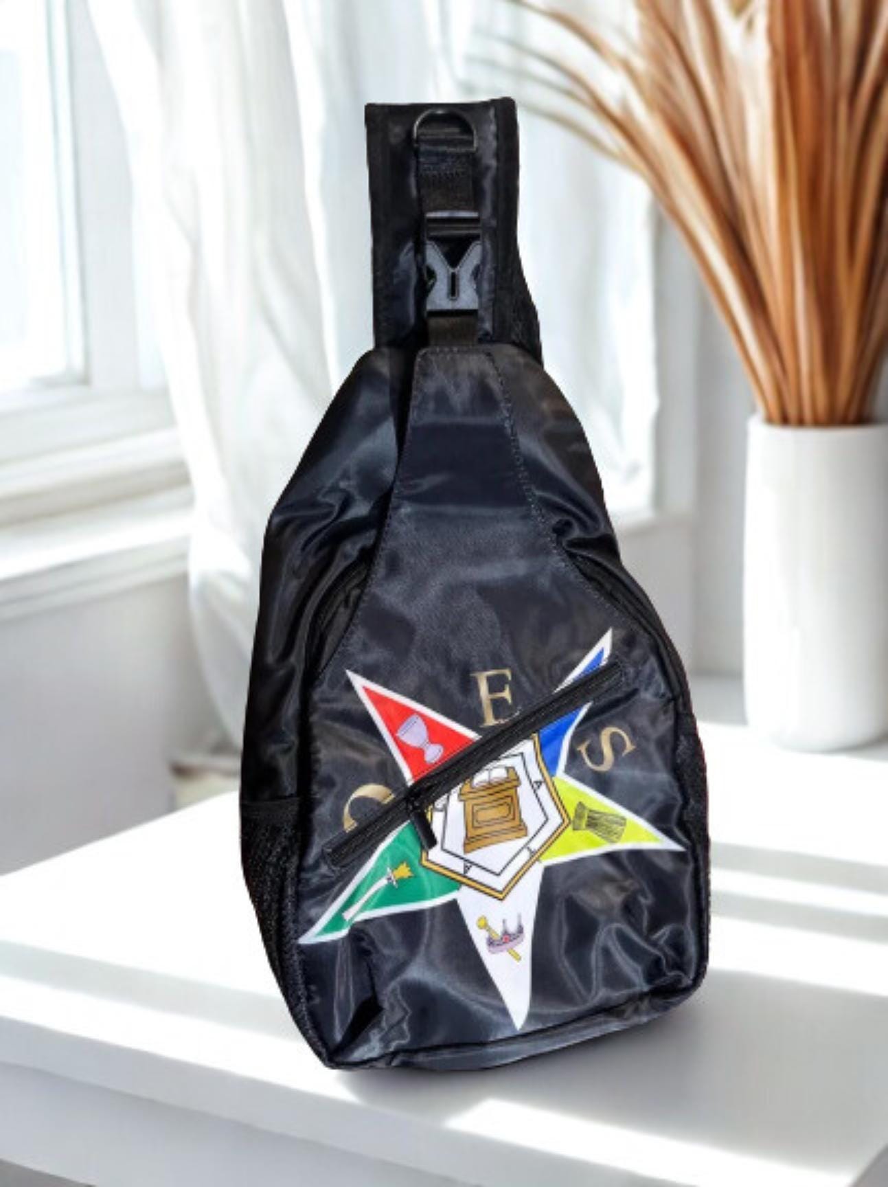 Order of the Eastern Star Crossbody Bag (Black)