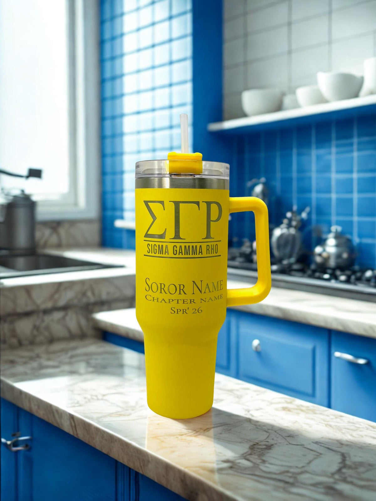 Sigma Gamma Rho Custom Laser Engraved Tumbler 40oz