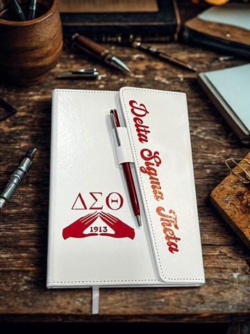Delta Sigma Theta Sleek Flap Journal with Pen