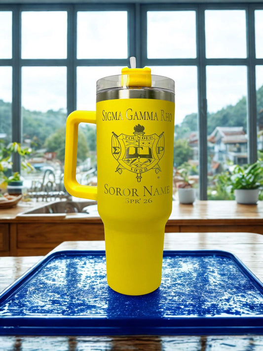 Sigma Gamma Rho Custom Laser Engraved Tumbler 40oz