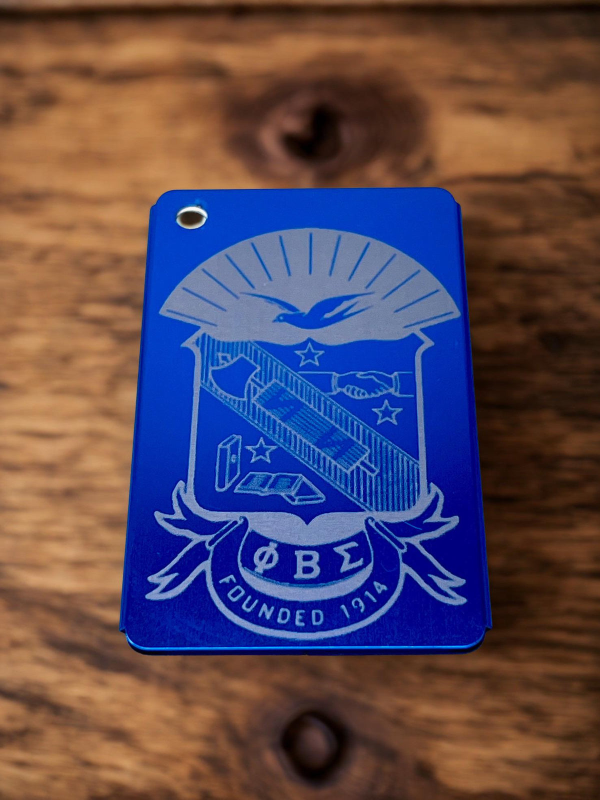 ΦBΣ Phi Beta Sigma Metal Laser Luggage Tag: Traveling Suitcase Tag Crest