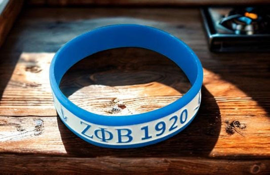 Zeta Phi Beta Sorority ZΦB 1920 Silicone Rubber Wristband