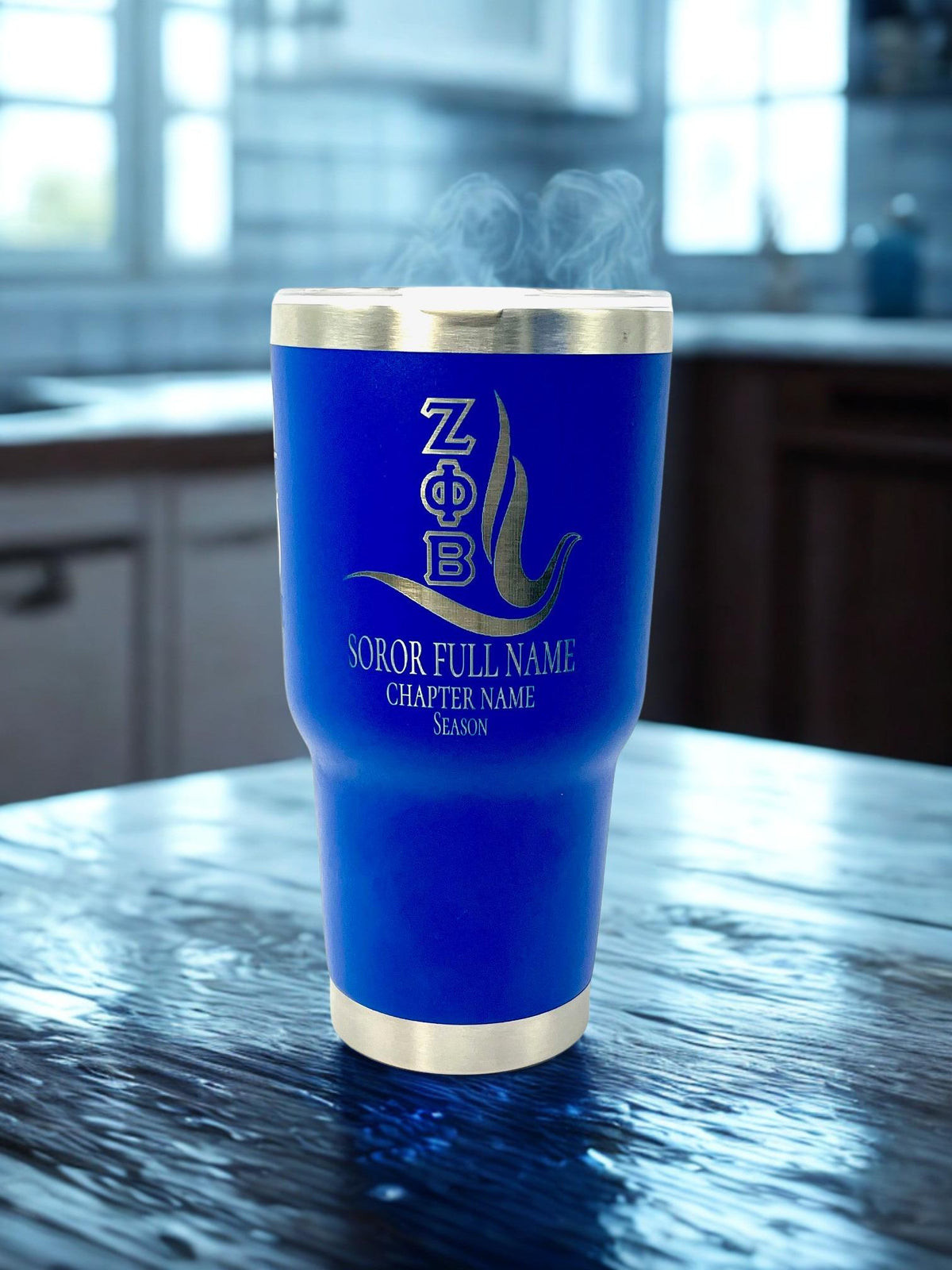 ZOB Custom Laser Engraved Zeta Phi Beta Tumbler 30oz