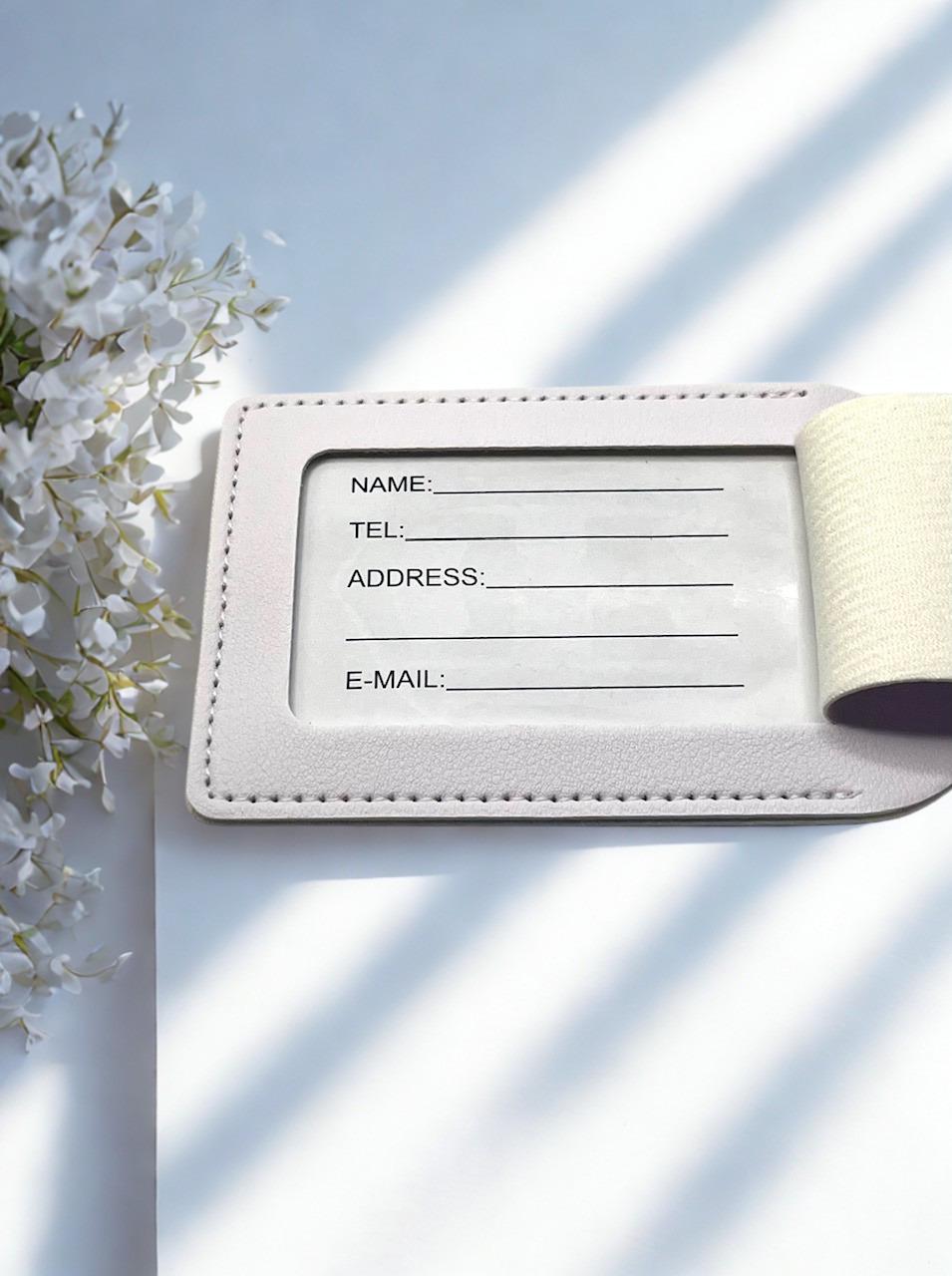 Zeta Phi Beta White Luggage Sorority Suitcase Tag DOVE