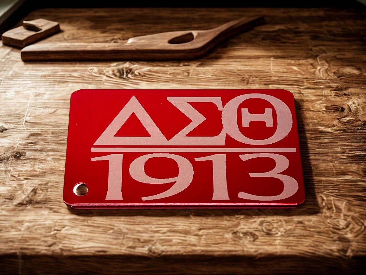 Delta Sigma Theta Metal Luggage Tag Letters 1913
