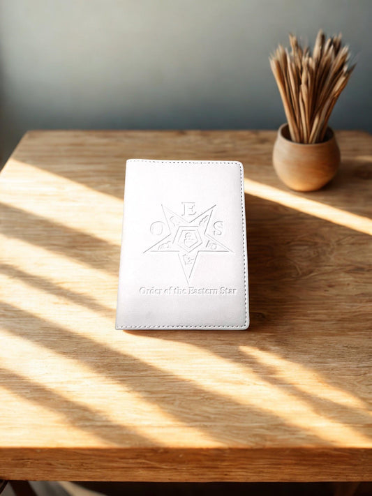 Order of the Eastern Star White Passport Holder OES