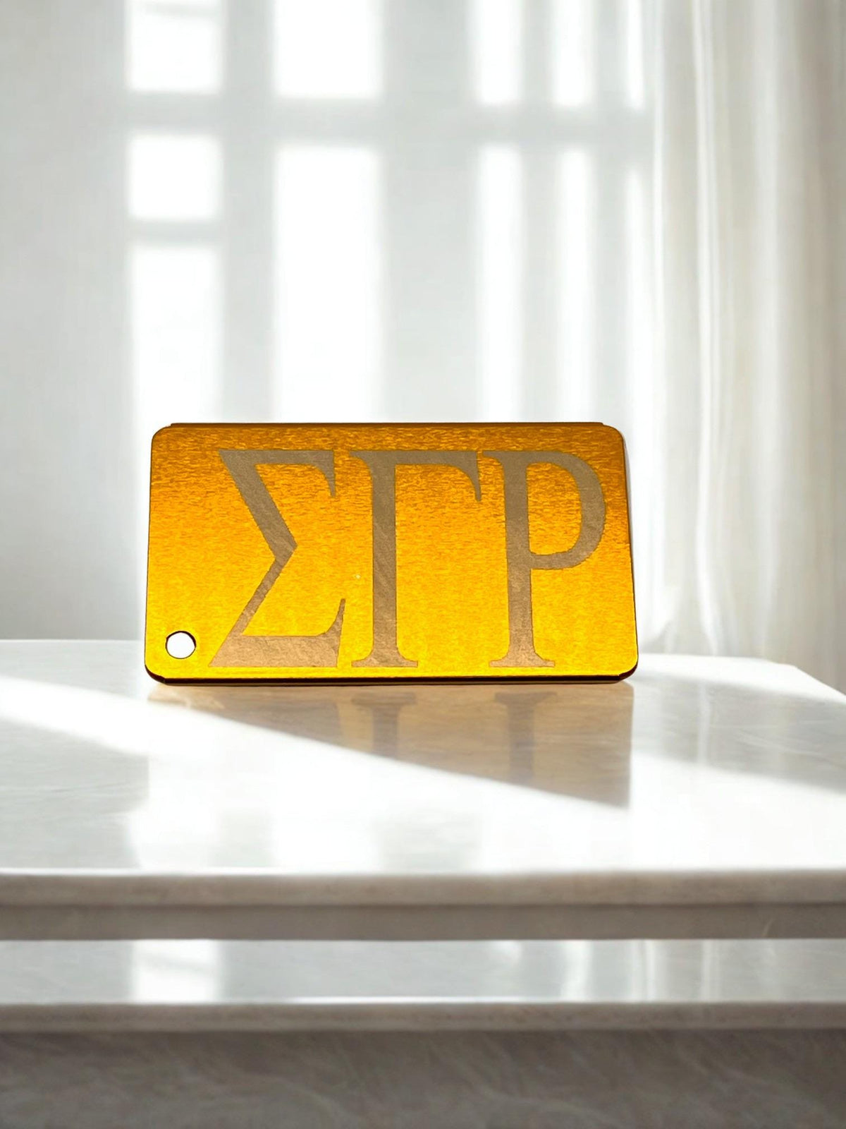 Sigma Gamma Rho Metal Luggage Tag