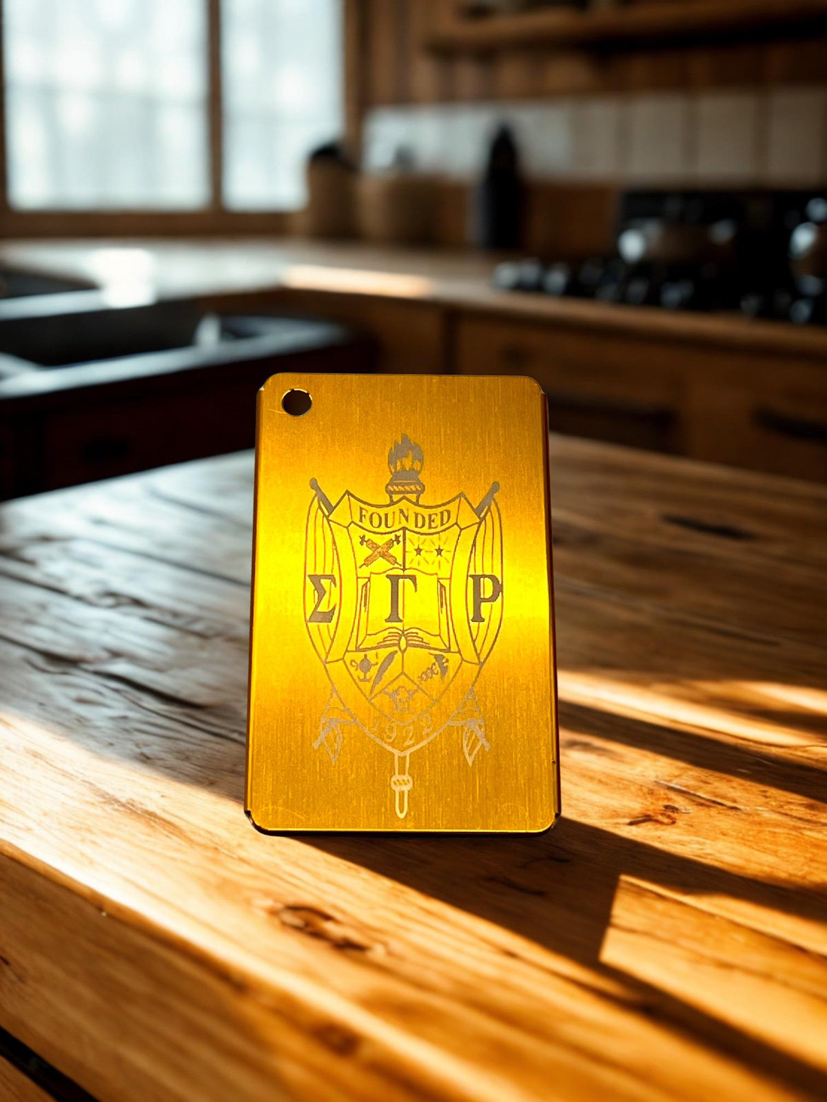 Sigma Gamma Rho Metal Luggage Tag