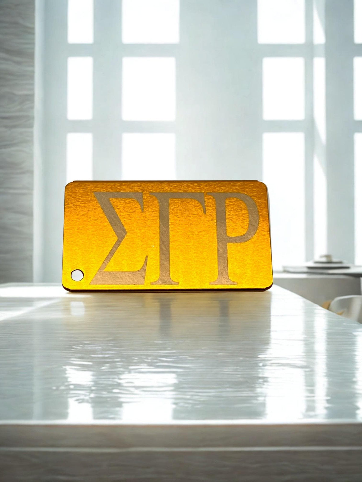 Sigma Gamma Rho Metal Luggage Tag