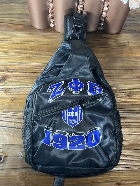 Zeta Phi Beta Shield Crossbody Bag