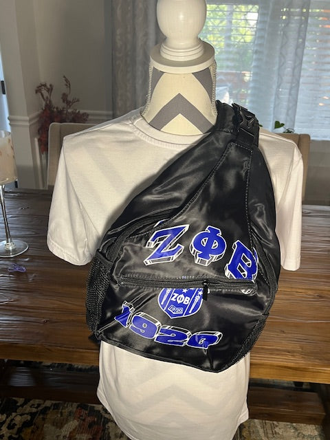 Zeta Phi Beta Shield Crossbody Bag
