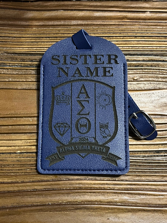 Alpha Sigma Theta Sorority Luggage Tag