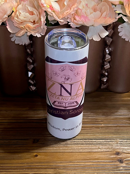 Zeta Nu Alpha Christian Sorority Inc 20oz Tumbler