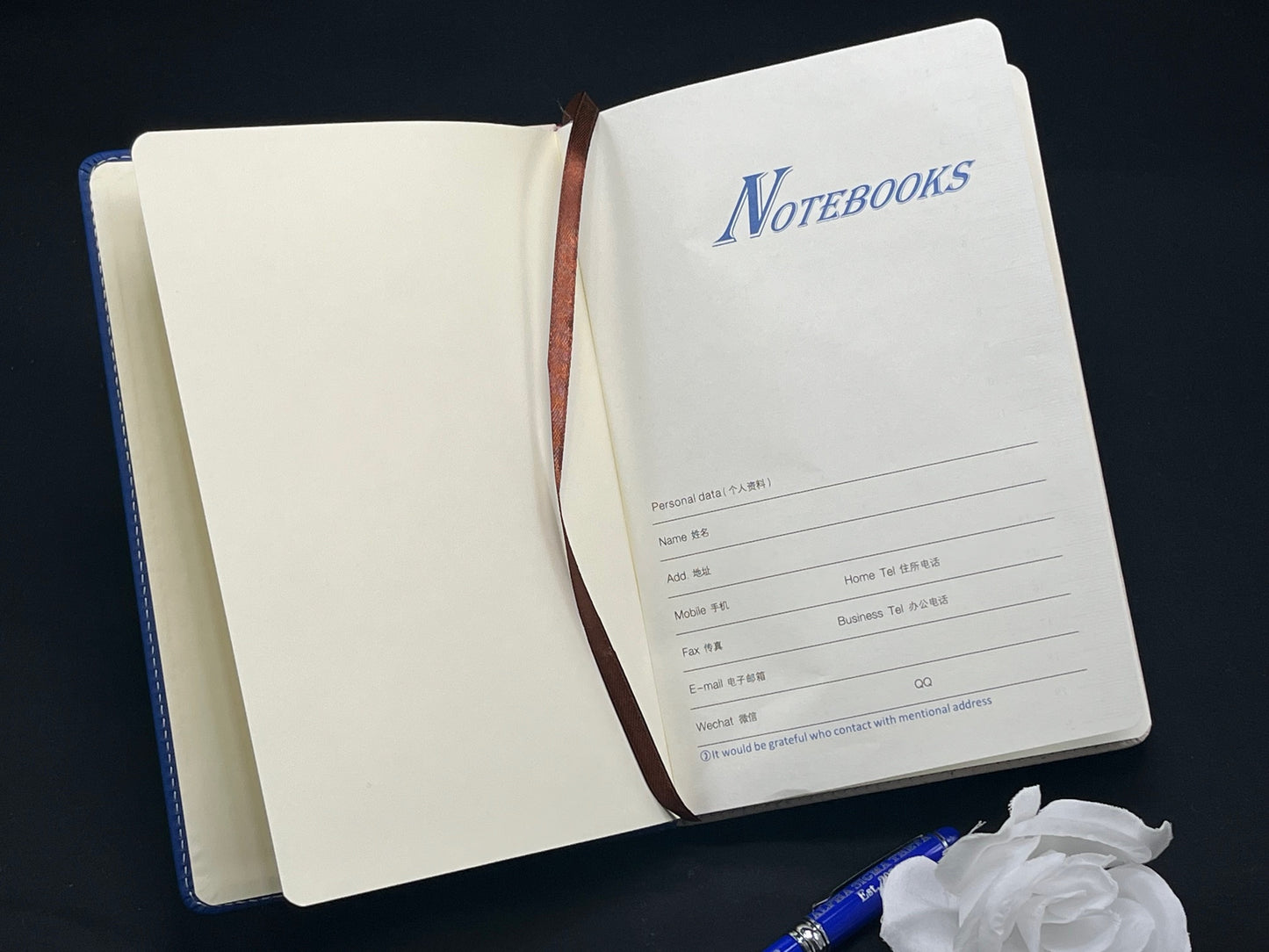 Alpha Sigma Theta Sorority Royal Blue Engraved Journal