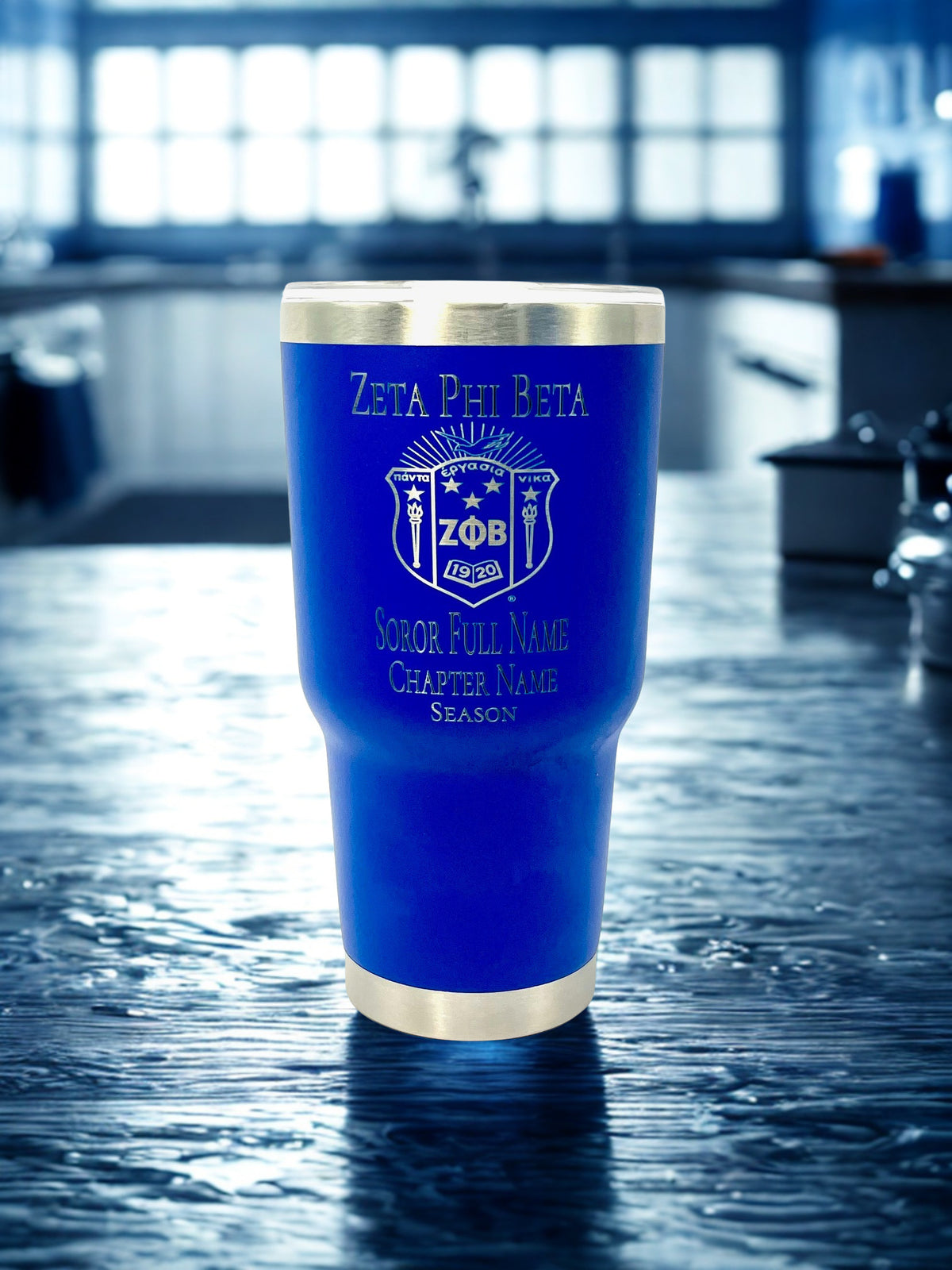 Custom Laser Engraved Zeta Phi Beta Tumbler 30oz