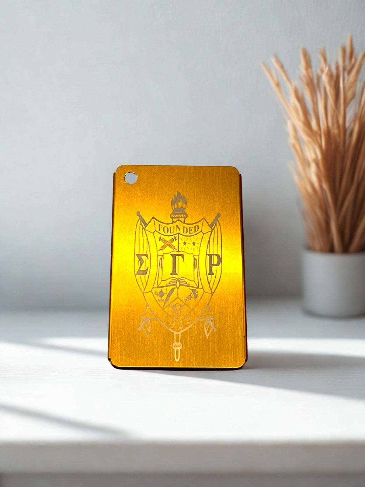 Sigma Gamma Rho Metal Luggage Tag