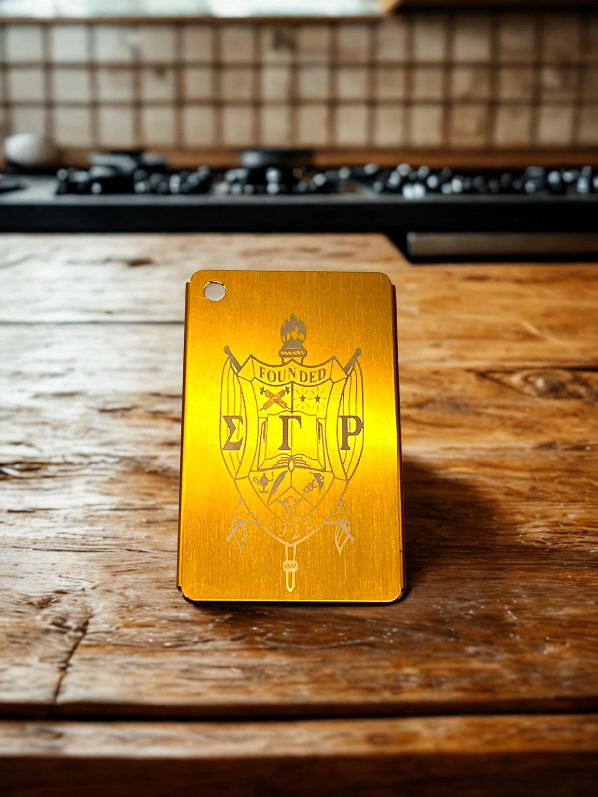 Sigma Gamma Rho Metal Luggage Tag