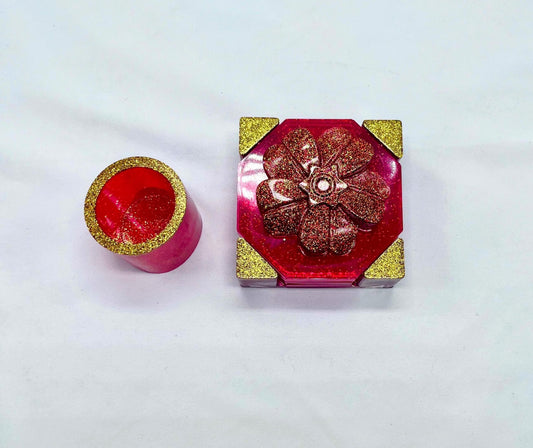 Handmade Resin Coasters: Floral Design, Heat Resistant