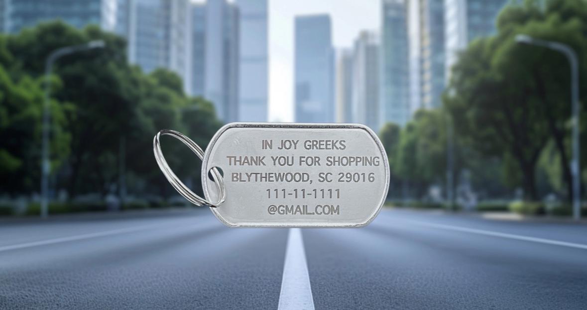 Custom Laser Engraved Stainless Steel Luggage Tag: Personalized Travel Gift