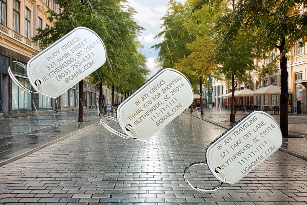 Custom Laser Engraved Stainless Steel Luggage Tag: Personalized Travel Gift