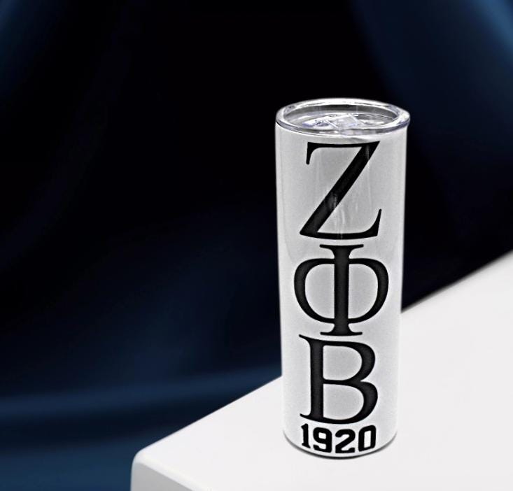 Zeta Phi Beta  1920 20oz Tumbler includes straw and cleaning tool