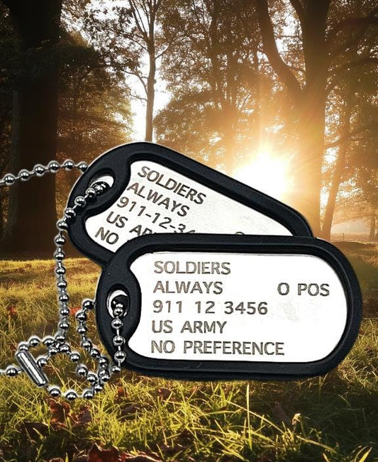 Stainless Steel Dog Tag ID Set