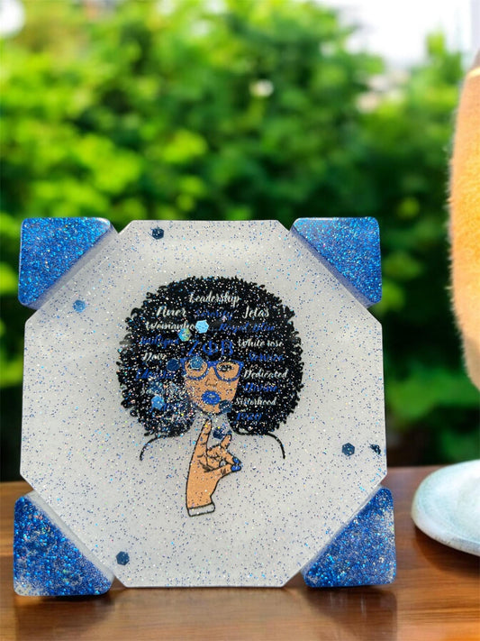 Zeta  Woman Coaster Resin