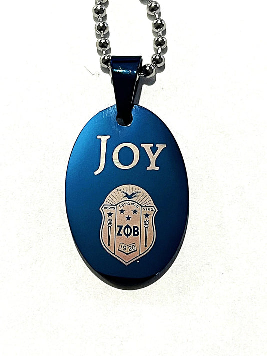Zeta Phi Beta Pendant Necklace, Personalized and Custom