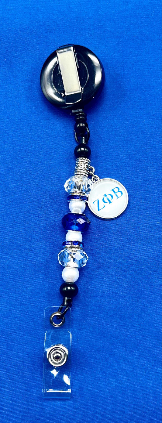 Zeta Phi Beta ID Badge Holder with Retractable String