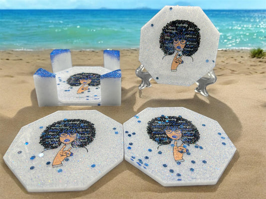 Zeta  Woman Coaster Resin